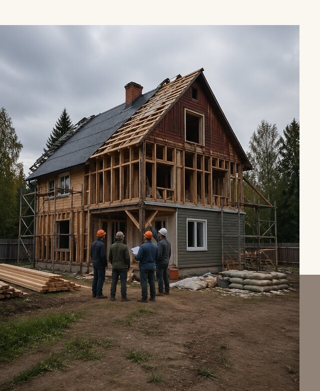 Реконструкция дачного дома в Южном-Сахалинске под ключ с проектом
